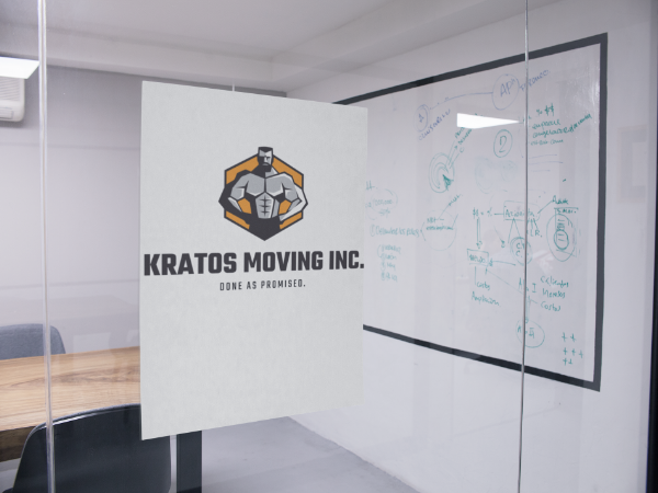 Kratos Moving poster at office 